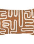 Cushion Cover-With Piping-Maze Rust-35cm x 50cm