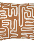 Cushion Cover-With Piping-Maze Rust-60cm x 60cm