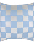 Cushion Cover-With Piping-Check Blue White-60cm x 60cm