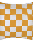 Cushion Cover-With Piping-Check Gold White-45cm x 45cm