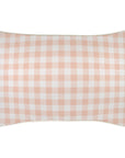 Cushion Cover-With Piping-Ginglam Peach-35cm x 50cm