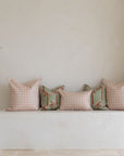 Cushion Cover-With Piping-Ginglam Peach-60cm x 60cm