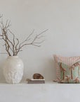 Cushion Cover-With Piping-Ginglam Peach-60cm x 60cm