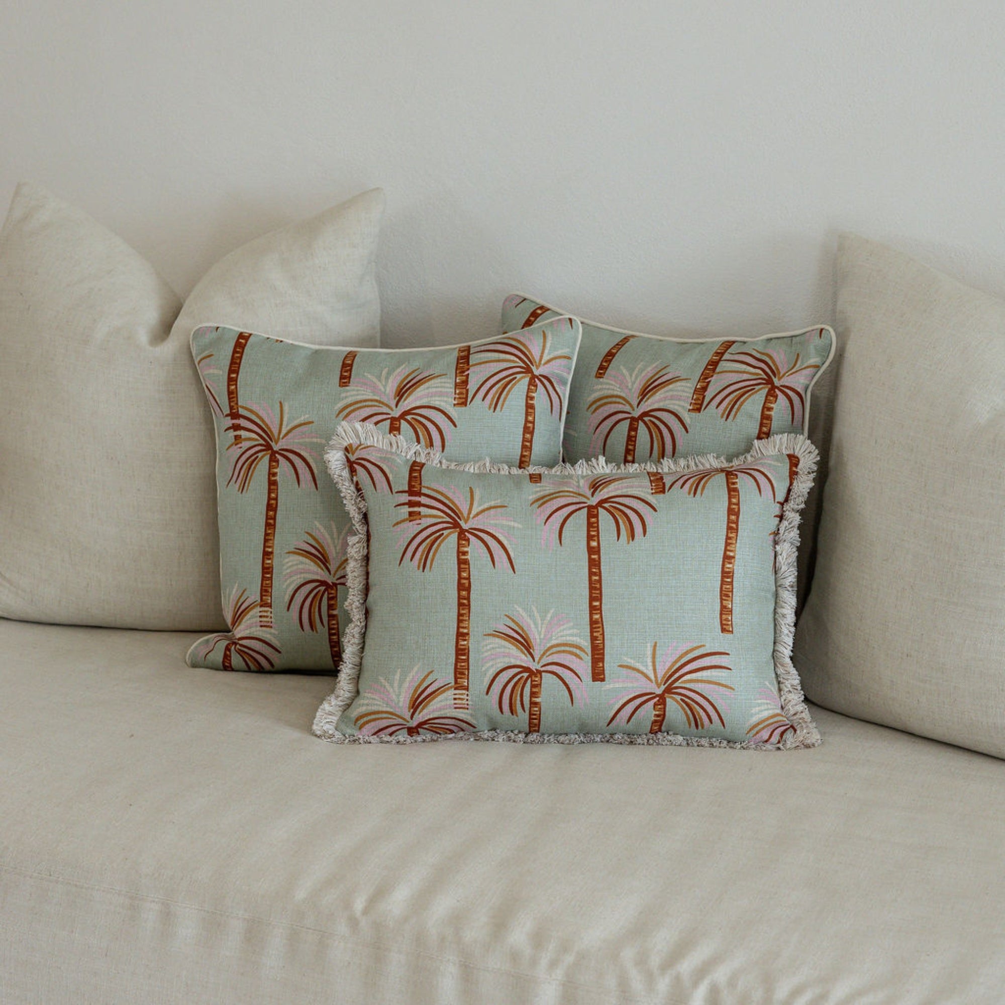 Cushion Cover-With Piping-Oasis Seafoam-45cm x 45cm