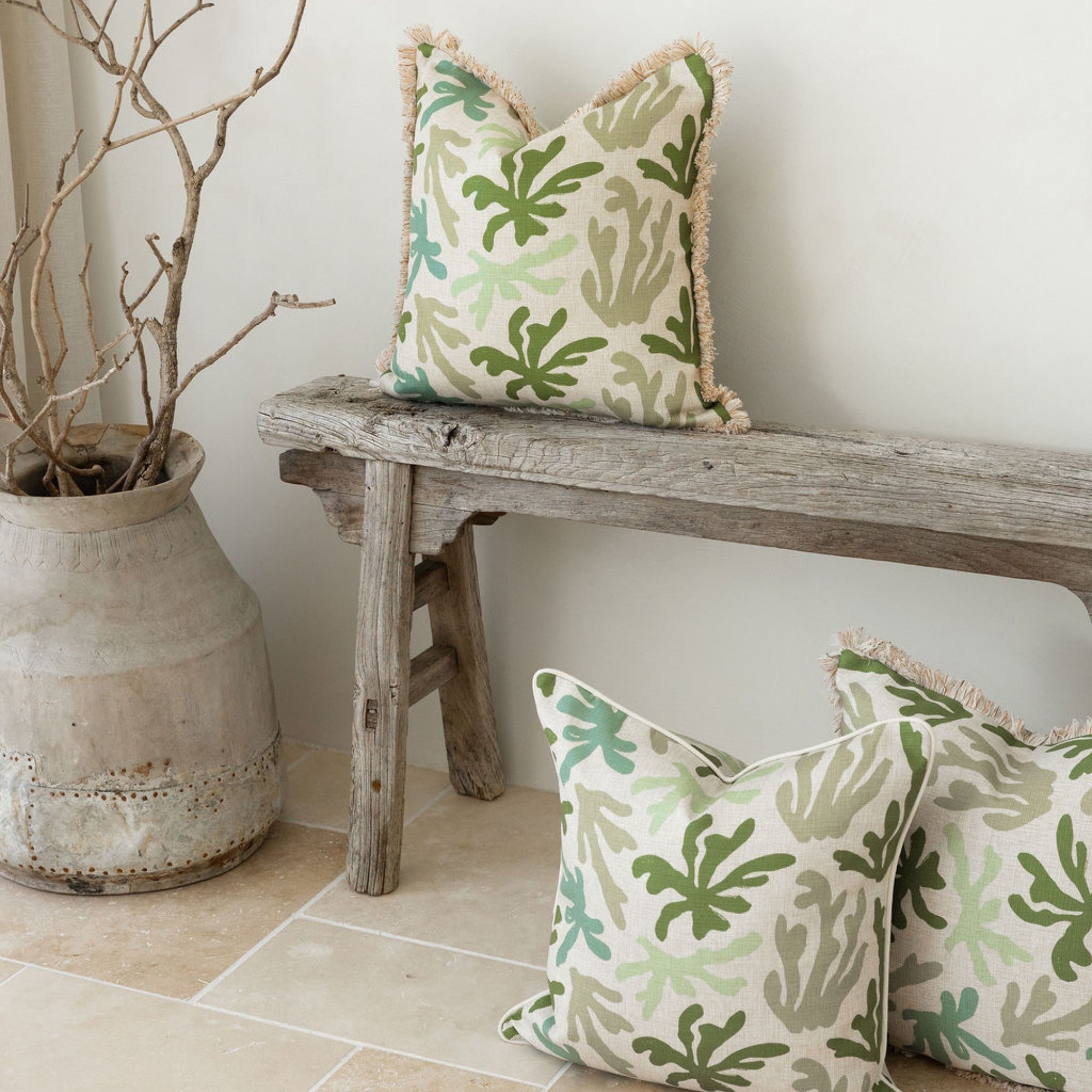 Cushion Cover-With Piping-Seaweed-45cm x 45cm