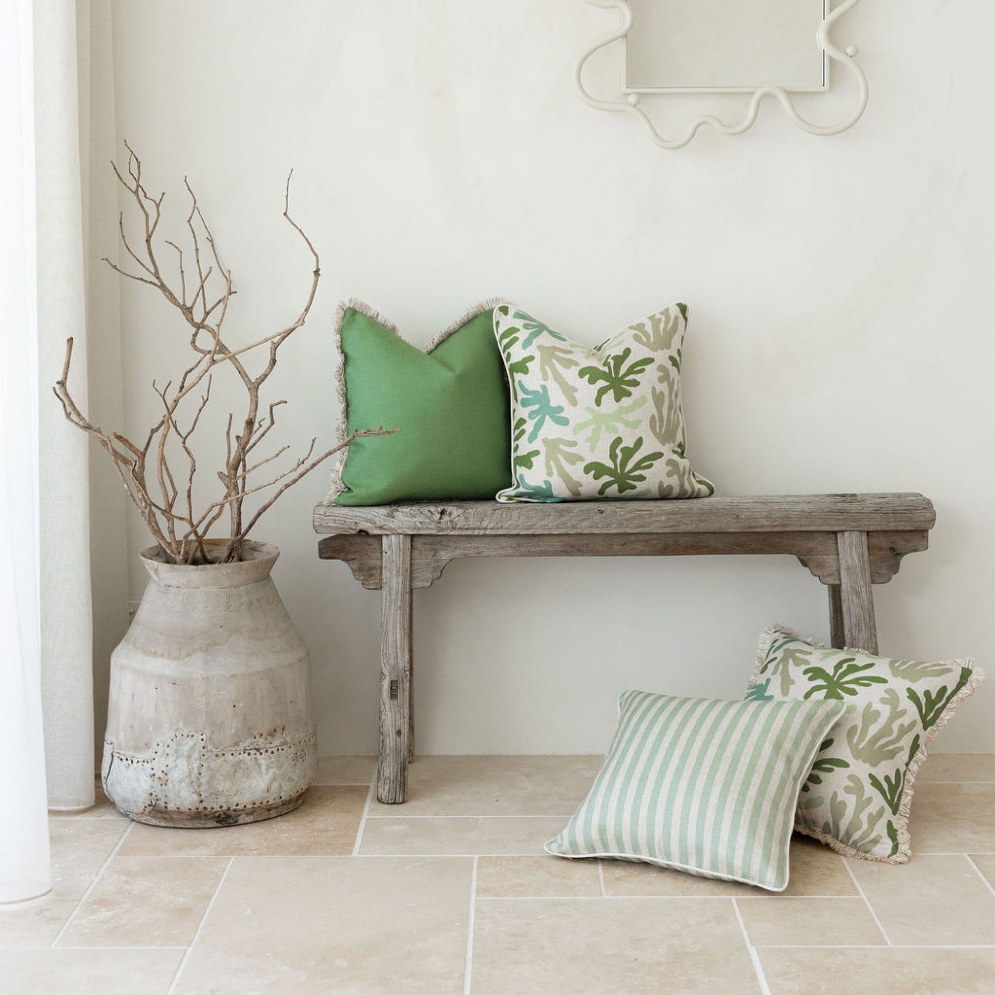 Cushion Cover-With Piping-Seaweed-45cm x 45cm