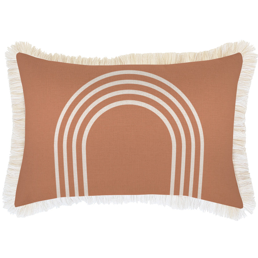 Cushion Cover-Coastal Fringe-Arch Clay-35cm x 50cm