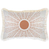 Cushion Cover-Coastal Fringe-Palm Tree Paradise White-60cm x 60cm