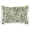Cushion Cover-Coastal Fringe-Palm Tree Paradise White-35cm x 50cm