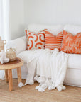 Cushion Cover-Coastal Fringe-Muse Burnt Orange-45cm x 45cm