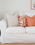 Cushion Cover-Coastal Fringe-Muse Burnt Orange-45cm x 45cm