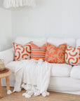 Cushion Cover-Coastal Fringe-Muse Burnt Orange-45cm x 45cm