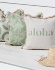 Cushion Cover-Coastal Fringe-Muse Sage-45cm x 45cm