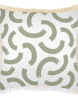 Cushion Cover-Coastal Fringe-Muse Sage-60cm x 60cm