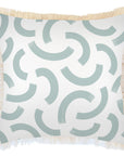 Cushion Cover-Coastal Fringe-Muse Seafoam-60cm x 60cm