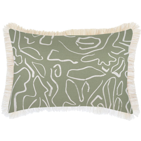 Cushion Cover-With Piping-Playa Sage-45cm x 45cm