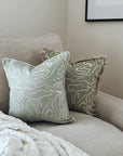 Cushion Cover-Coastal Fringe-Playa Sage-45cm x 45cm