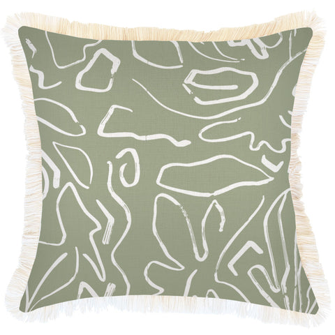 Cushion Cover-With Piping-Playa Sage-45cm x 45cm