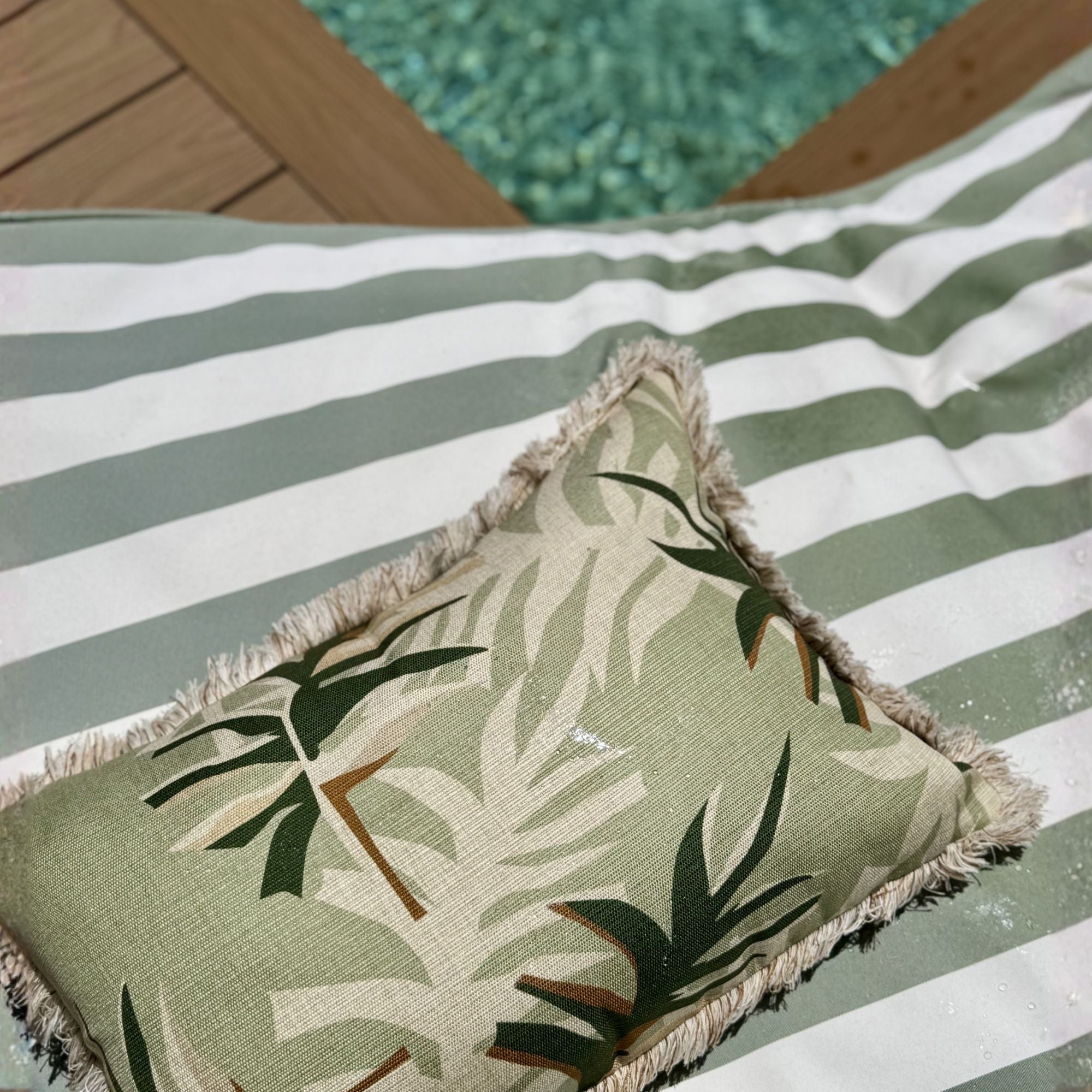 Cushion Cover-Coastal Fringe-Alfresco Sage-35cm x 50cm
