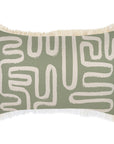 Cushion Cover-Coastal Fringe-Maze Sage-35cm x 50cm