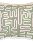 Cushion Cover-Coastal Fringe-Maze Sage-60cm x 60cm
