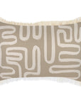 Cushion Cover-Coastal Fringe-Maze Taupe-35cm x 50cm