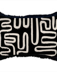 Cushion Cover-Coastal Fringe Black-Maze Black-35cm x 50cm