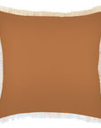 Cushion Cover-Coastal Fringe-Solid Rust-60cm x 60cm