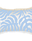 Cushion Cover-Coastal Fringe-Casa Palms Blue White-35cm x 50cm
