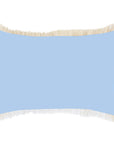 Cushion Cover-Coastal Fringe-Solid Blue White-35cm x 50cm