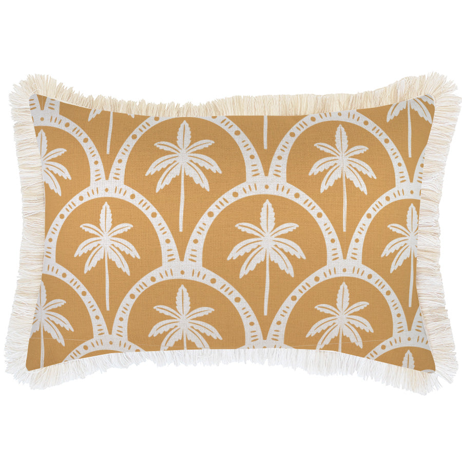 Cushion Cover-Coastal Fringe-Corfu Mustard-35cm x 50cm