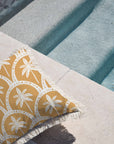 Cushion Cover-Coastal Fringe-Corfu Mustard-45cm x 45cm