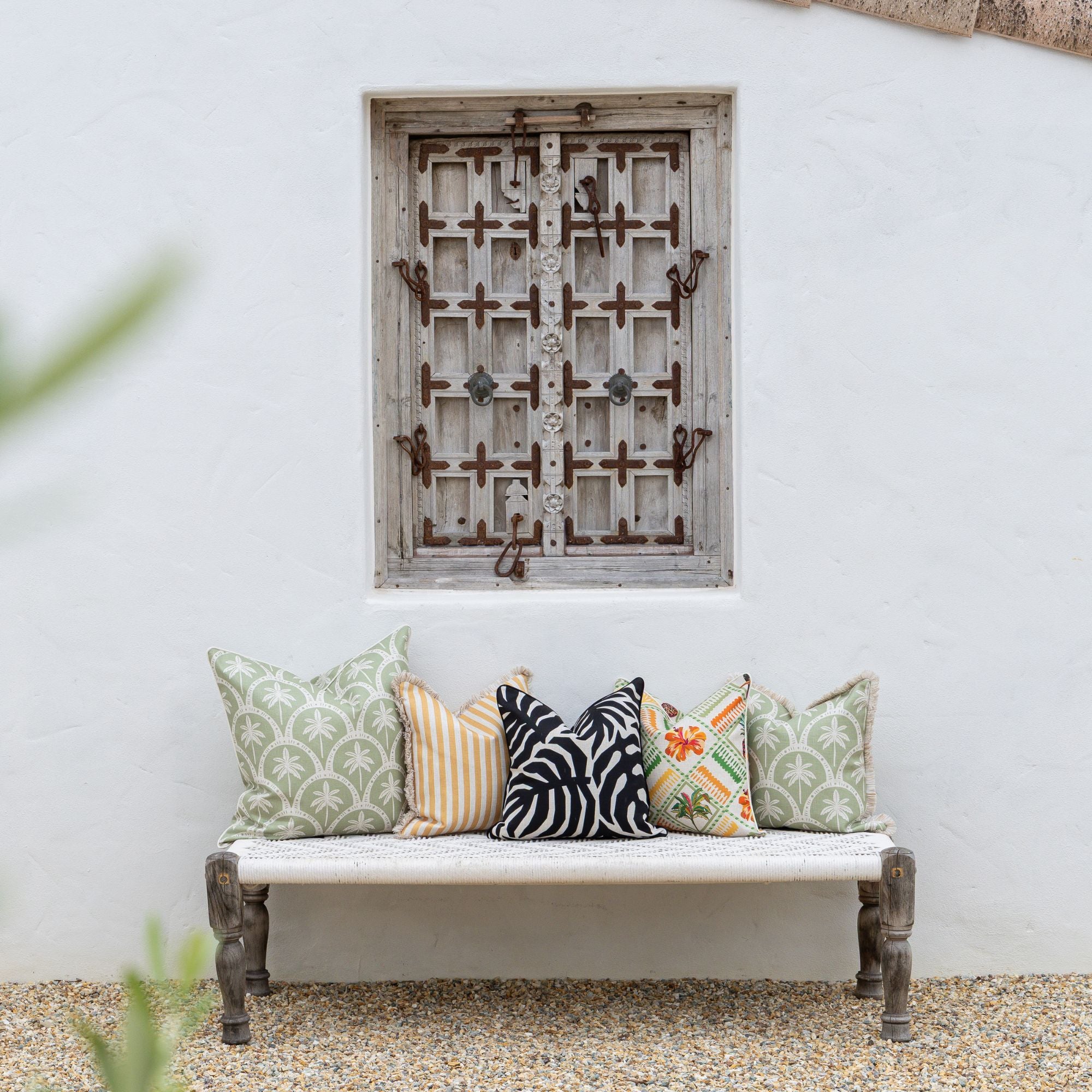 Cushion Cover-Coastal Fringe-Corfu Sage-45cm x 45cm