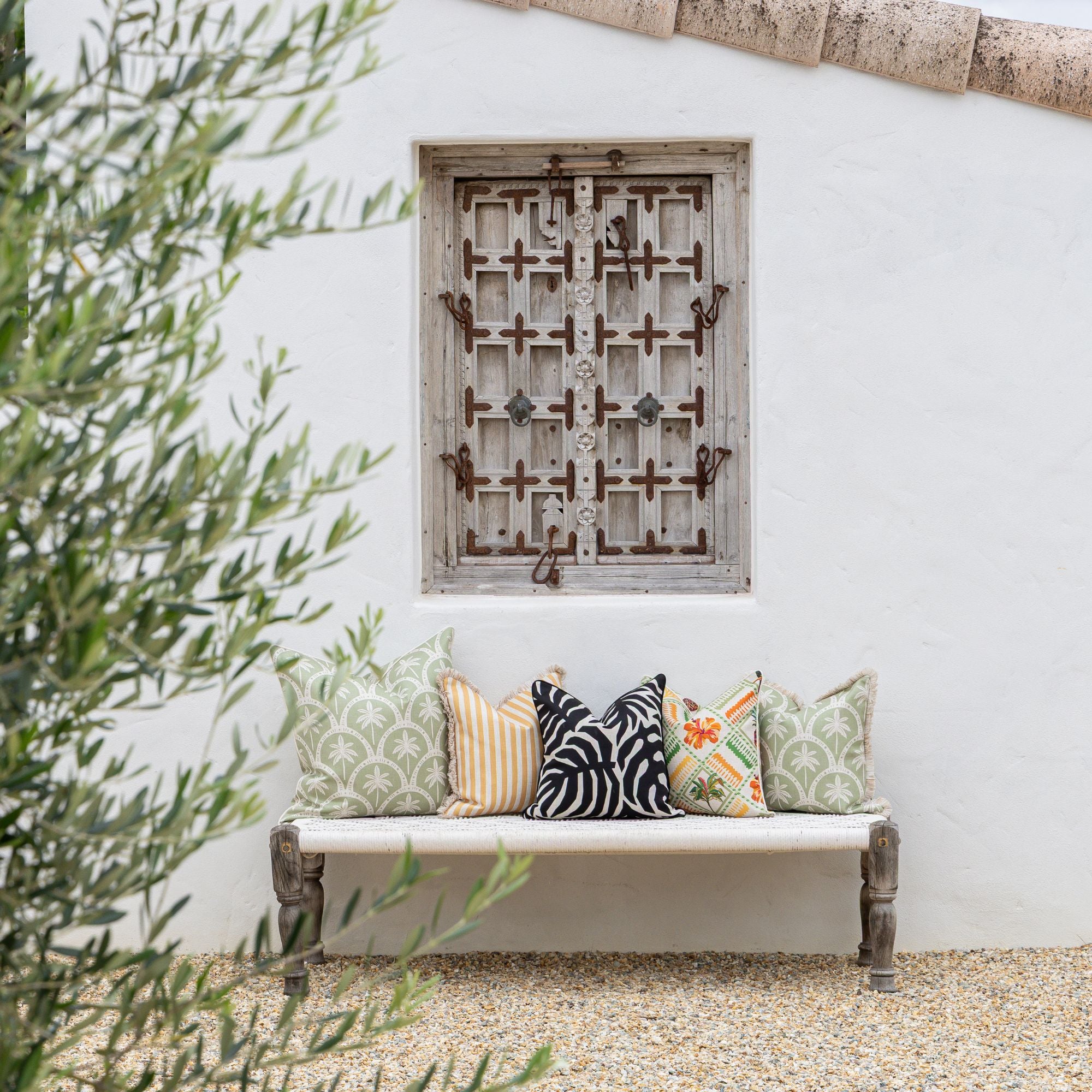 Cushion Cover-Coastal Fringe-Corfu Sage-45cm x 45cm