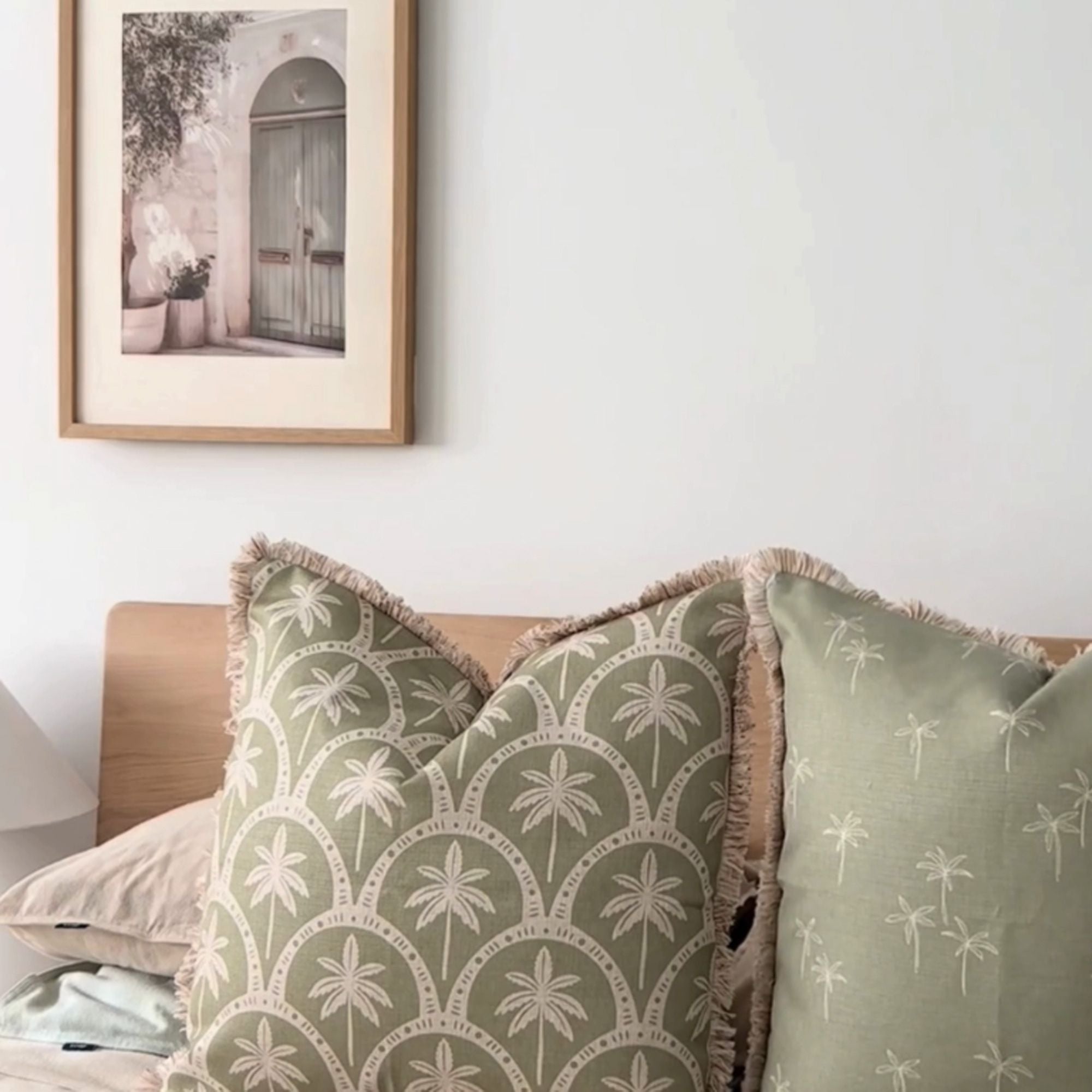 Cushion Cover-Coastal Fringe-Corfu Sage-60cm x 60cm