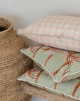 Cushion Cover-Coastal Fringe-Ginglam Peach-45cm x 45cm