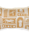 Cushion Cover-Coastal Fringe-Naxos Mustard-35cm x 50cm