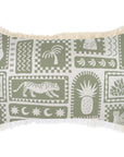 Cushion Cover-Coastal Fringe-Naxos Sage-35cm x 50cm
