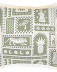Cushion Cover-Coastal Fringe-Naxos Sage-45cm x 45cm