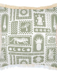 Cushion Cover-Coastal Fringe-Naxos Sage-60cm x 60cm