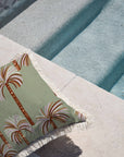 Cushion Cover-Coastal Fringe-Oasis Sage-60cm x 60cm