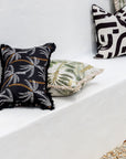 Cushion Cover-Coastal Fringe Black-Tavarua-35cm x 50cm