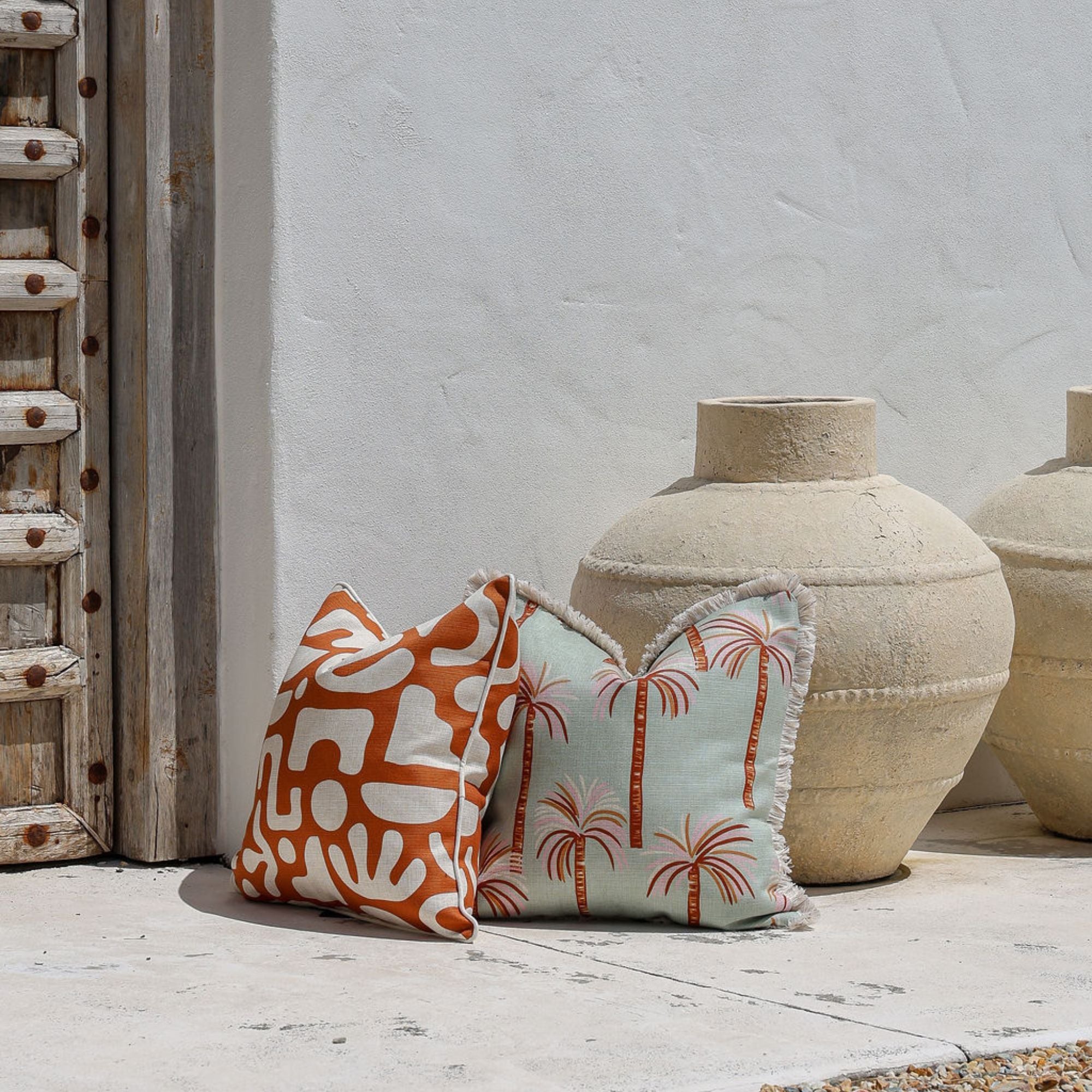 Cushion Cover-Coastal Fringe-Oasis Sage-45cm x 45cm