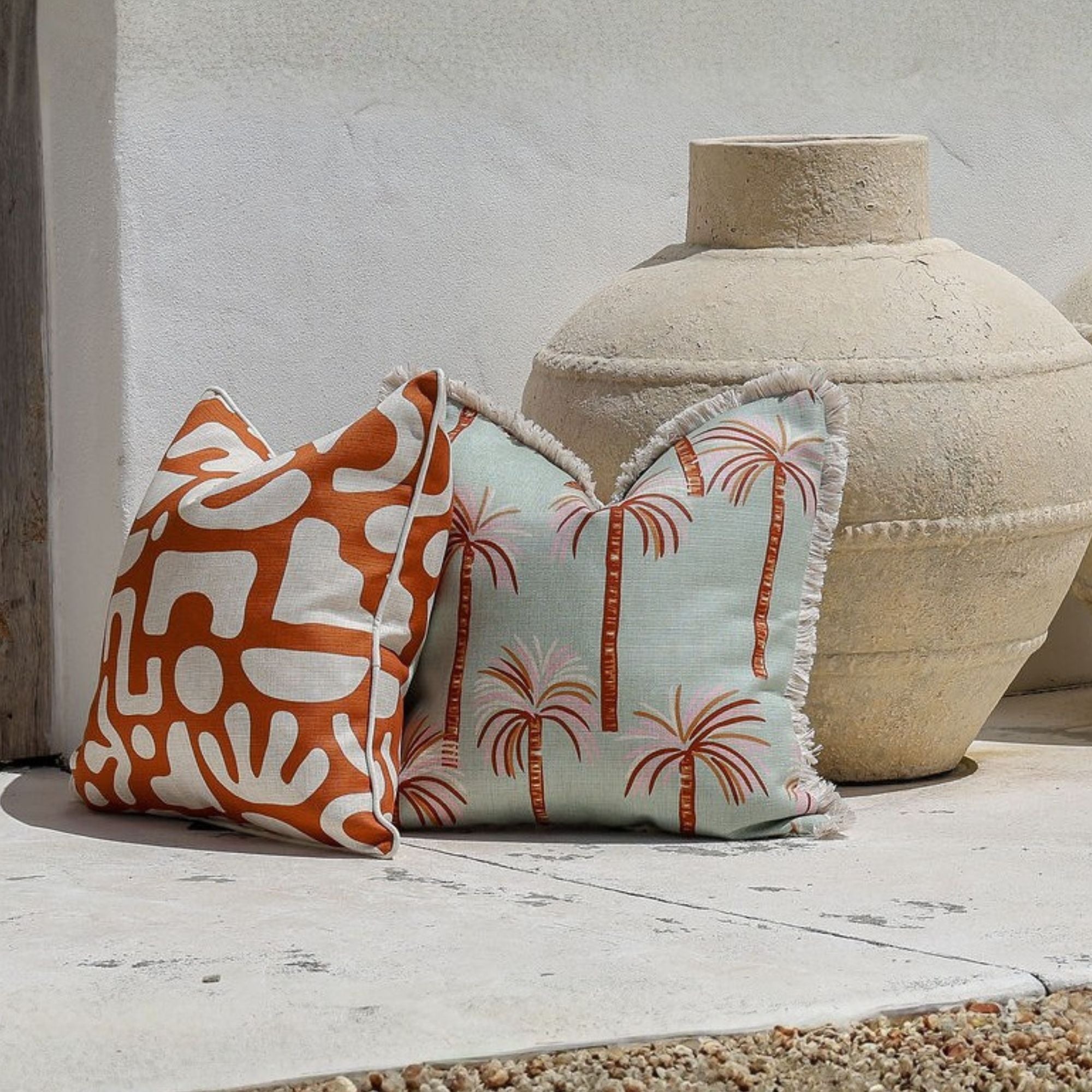 Cushion Cover-Coastal Fringe-Oasis Sage-45cm x 45cm