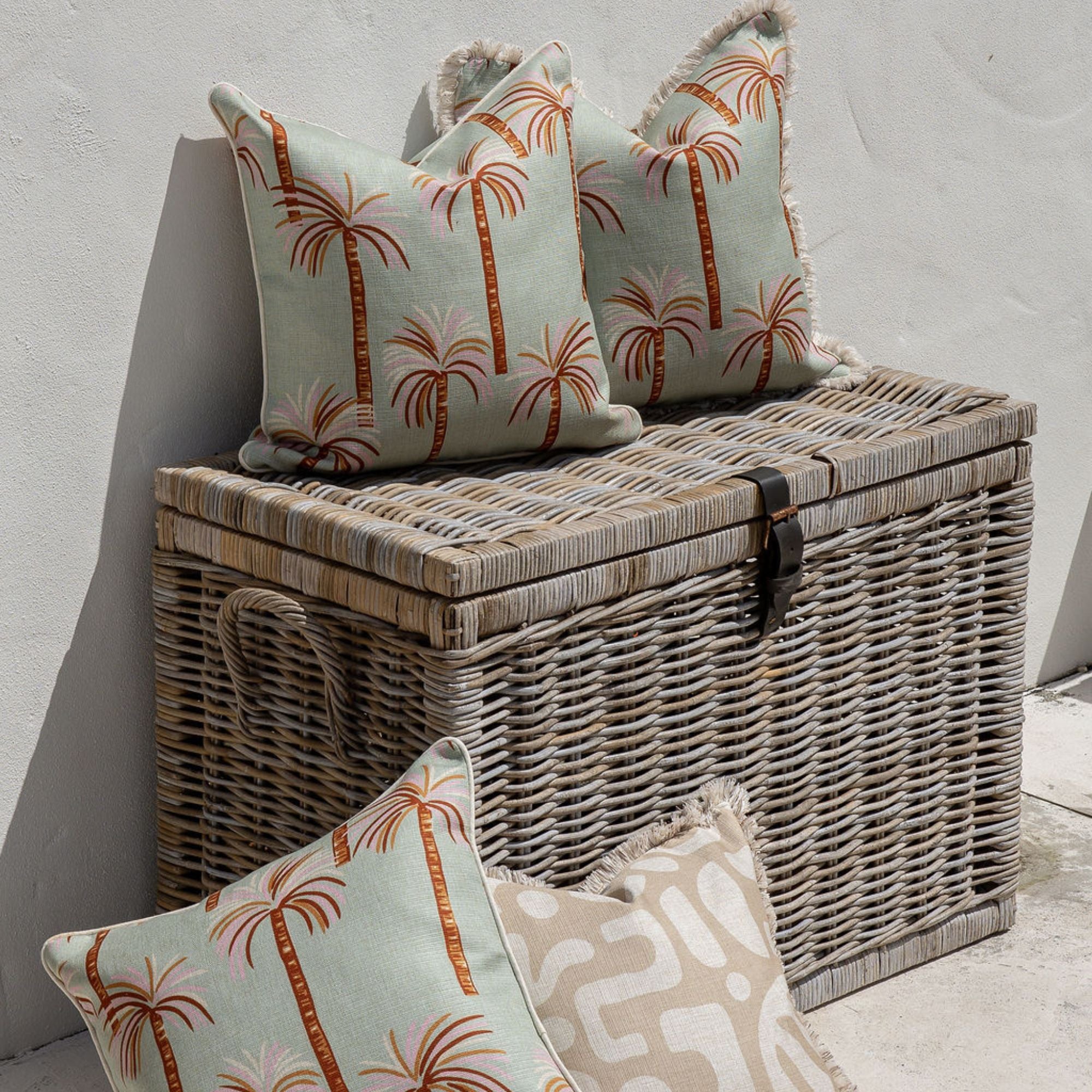 Cushion Cover-Coastal Fringe-Oasis Seafoam-45cm x 45cm