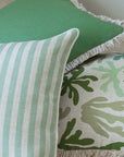 Cushion Cover-Coastal Fringe-Solid Dusty Green-45cm x 45cm