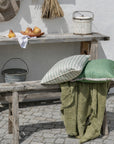 Cushion Cover-Coastal Fringe-Solid Dusty Green-45cm x 45cm