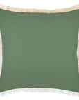 Cushion Cover-Coastal Fringe-Solid Dusty Green-60cm x 60cm