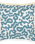 Cushion Cover-Coastal Fringe-Earth Blue-45cm x 45cm