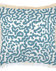 Cushion Cover-Coastal Fringe-Earth Blue-60cm x 60cm